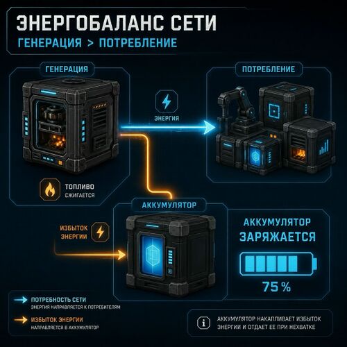 Схема энергетического баланса сети
