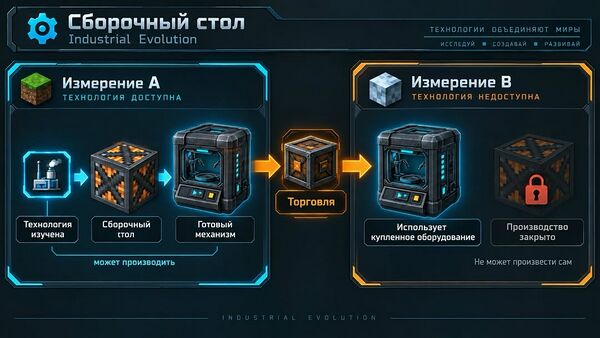 схема возможностей исследованных предметов.